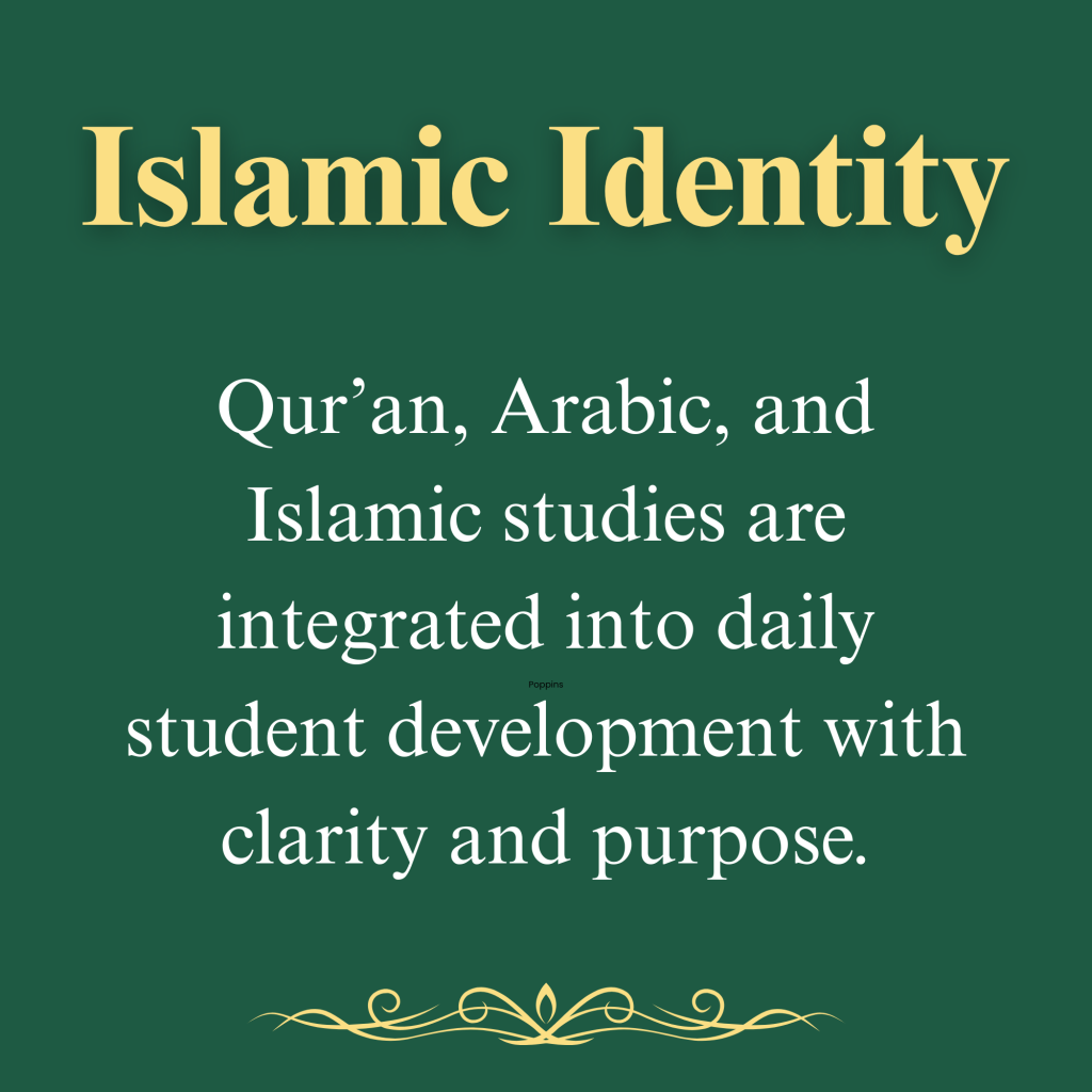 Islamic Identity

Qur’an, Arabic, and Islamic studies are integrated into daily student development with clarity and purpose.