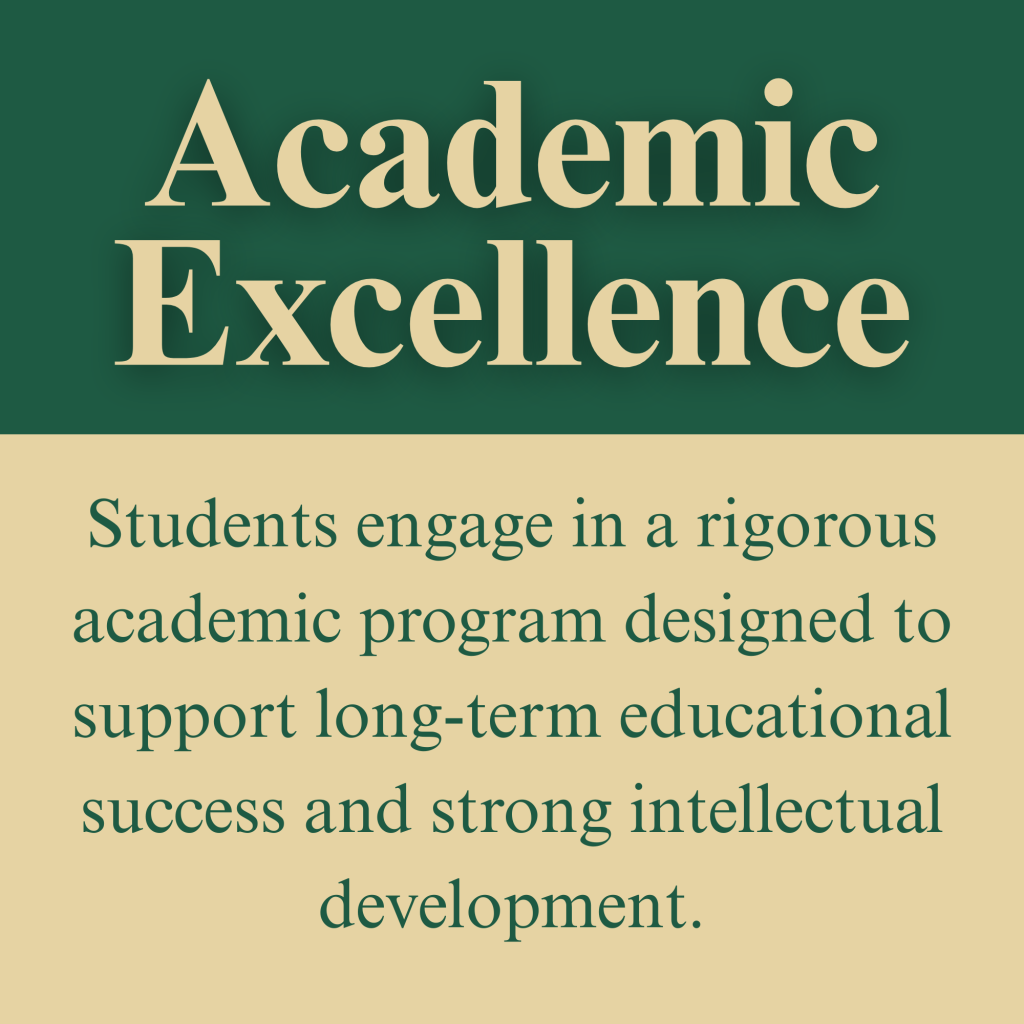 Academic Excellence

Students engage in a rigorous academic program designed to support long-term educational success and strong intellectual development.